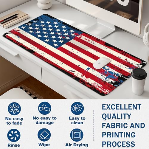 Mouse Pad Gaming - Desk Mat for Keyboard and Mouse - Large Mouse Pad for Desk, Mousepad (35.4" X 15.7") with Non-Slip Base, Desks Pad Mat Office and Home