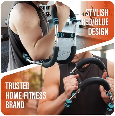 Adjustable Twister Arm Trainer, Chest Workout Equipment & Arm Trainer for Men & Women, 5-Level Resistance Home Gym Strength Training Device with Anti-Slip Grip and Steel Power Rods