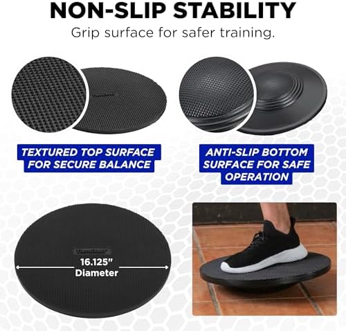 THERABAND Wobble Board, Round Balance Trainer, Core Strength, Non-Slip
