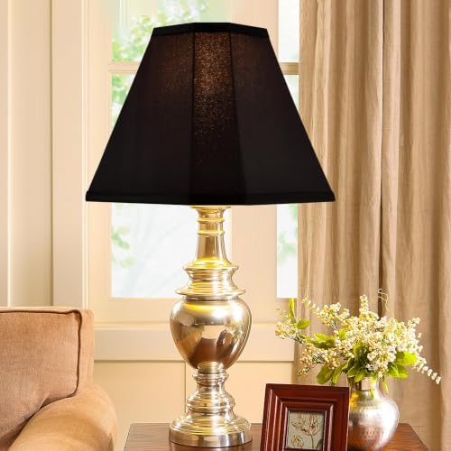 GO&SO Black Lamp Shades 1Pc,6.5" x 13" x 10.5",Fabric Bell Lampshade