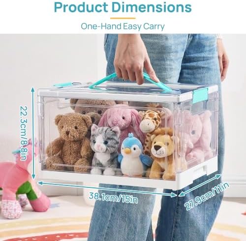 Vtopmart 24 QT Plastic Storage Box with Lid and Latches,3 Pack