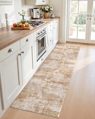 DEXI Kitchen Floor Mats Cushioned Anti Fatigue Runner, 23x59 Light Brown