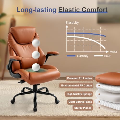 Big and Tall Office Chair, Heavy Duty Ergonomic Office Desk Chair Set of 2