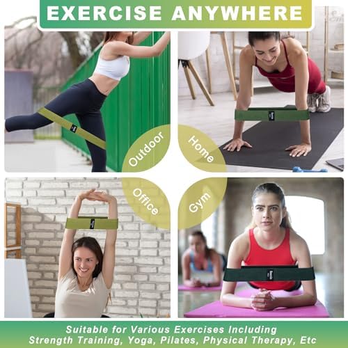 Resistance Bands for Working Out, 3 Levels Fabric Exercise Bands Set