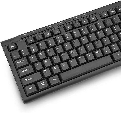Rii RK907 Ultra-Slim Compact USB Wired Keyboard for MAC and PC-Black(2PCS)