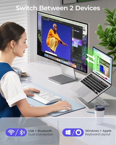 seenda COE200 Wireless Bluetooth Keyboard and Mouse Combo with Wrist Rest