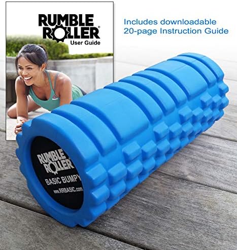 RumbleRoller Basic Bumpy Foam Roller, Solid Core EVA Foam Roller with Grid/Bump Texture for Deep Tissue Massage and Self-Myofascial Release