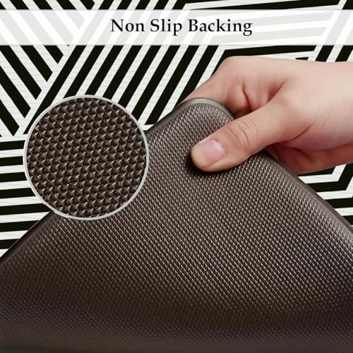 KIMODE Anti Fatigue Kitchen Mats, Padded Kitchen Floor Mats 17"x47"+17"x29"