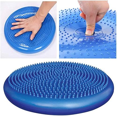 Inflated Stability Wobble Cushion, Yoga Balance Wiggle Seat Pad Disc for Pain Relief, Pelvic Floor Recovery, Rehabilitation Training