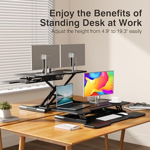 32" Standing Desk Converter, Quick Sit to Stand Desk Riser