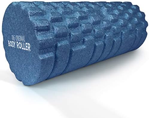 The Original Body Roller - High Density Foam Roller Massager for Deep Tissue Massage of the Back and Leg Muscles - Self Myofascial Release of Painful Trigger Point Muscle Adhesions (Blue)