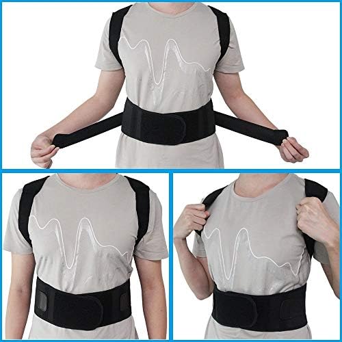 New Male Female Adjustable Magnetic Posture Corrector Corset Back Brace Belt Lumbar Support Straight de espalda(Nude,Small-S)