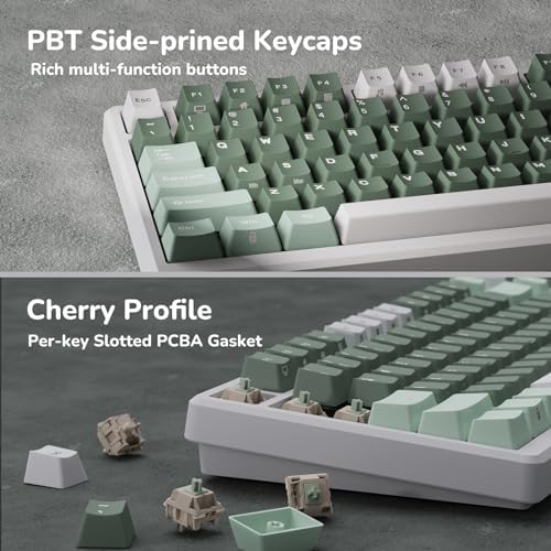 RK ROYAL KLUDGE M75 Wireless Mechanical Keyboard with OLED Display & Knob