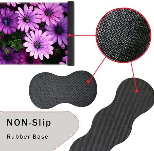 Keyboard Wrist Rest and Mouse Pad with Wrist Support Set Ergonomic Coaster,Memory Foam,Easy Typing Pain Relief,Large XL Desk Mat 31.5"x 11.8",African Daisy