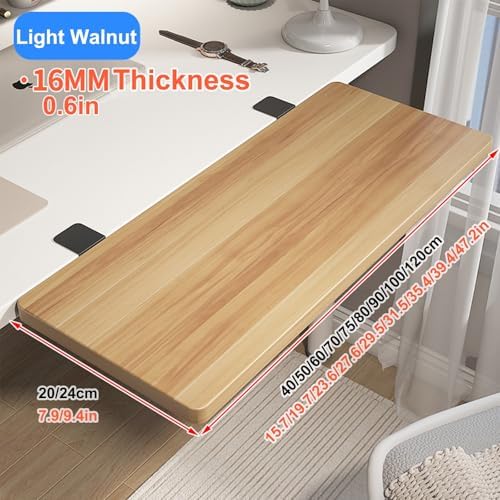 Desk Extender Tray, Clamp-on Kitchen Table Extender Extension Baffle, Ergonomic Desk Extender, Computer Armrest Table Stand, Countertop Gap Rack Suitable for Home Office Desktop Extension