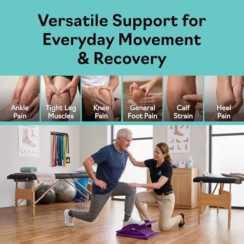 Slant Boards for Exercise, Wooden Slant Board, Calf Stretch Board with 7 Incline Angles, Velour Board, Balance Board & Calf Stretcher, Portable Incline Board for Physical Therapy, Ankle Mobility, Heel & Knees
