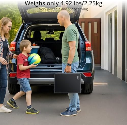 Anbte 2ft Folding Camping Table, 3 Adjustable Heights Small Folding Table