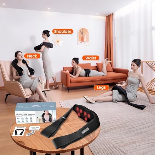 AMZPONY® Cordless Neck Massager for Pain Relief Deep Tissue