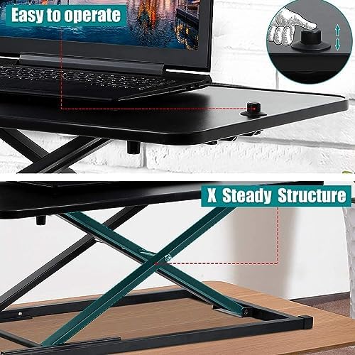PayLessHere 29" Standing Desk Converter Height Adjustable Desk Riser