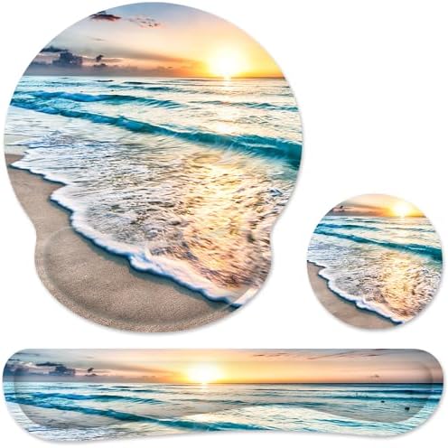 Ergonomic Mouse Pad with Wrist Rest and Keyboard Wrist Rest, Mousepad