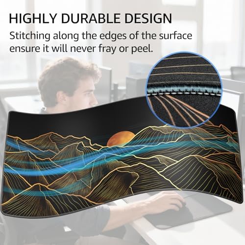 KTRIO Large Gaming Mouse Pad, Desk Mat, 31.5 x 15.7 in, Bright Rise, XXL