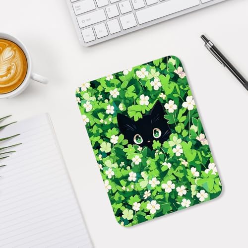 Small Mouse Pad, Mini Mouse Pad 6 x 8 Inch, Thick Rubber Waterproof Mouse Mat, Cute Mousepad for Women Men Wireless Mouse Laptops Home Office, Flower Cat