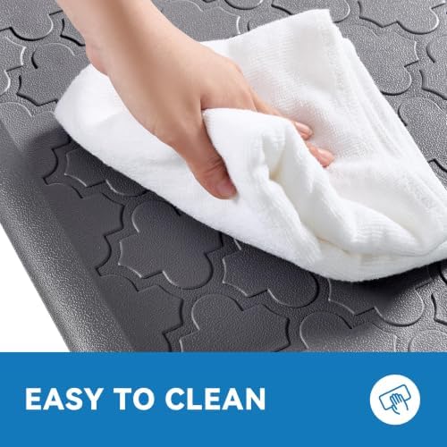Kitchen Mats for Floor, Wide Cushioned Anti Fatigue Mat, Grey