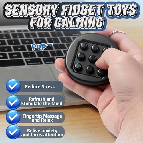 Fidget Toys Adults Stress Relief Figette ADHD Anxiety Office Desk Small Toys Stim Pain Fisgets Cool Gadgets Gifts for Teen Boys EDC for Men