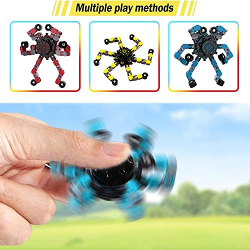 Transformable Fidget Spinners,6PCS Funny Sensory Fidget Toys Adults