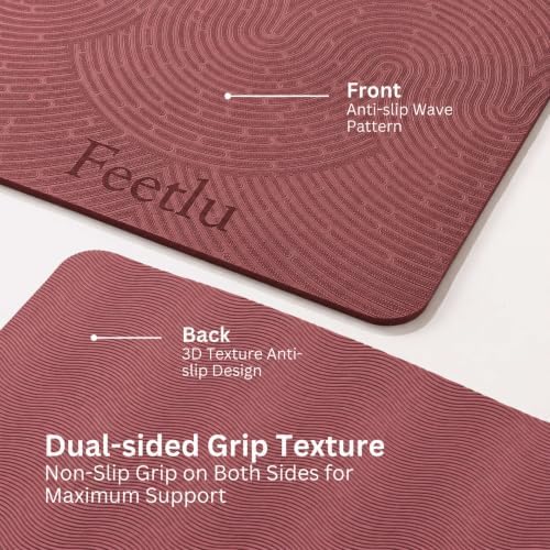 Extra Thick 12mm Exercise Mat, 74" x 26", Non-Slip with a Yoga Strap