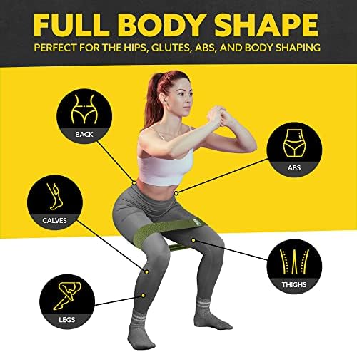 Fabric Resistance Bands for Working Out, 3-Pack for Legs and Glutes