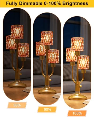 Lightdot Mid Century Modern Red Glass Table Lamp 3 Bulbs Included Dimmable