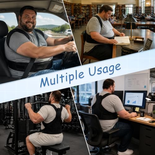 Plus Size Back Brace, Posture Corrector for Women & Men Plus Size, 5XL
