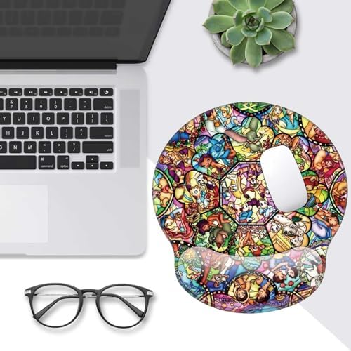 Anime Ergonomic Mouse Pad with Wrist Support,Gaming Mousepad wiht Non-Slip Rubber Base for Laptop, Pain Relief Mouse Pads for Desk for Office Home