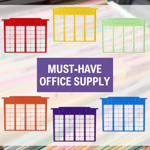 Watersay 12 Pack File Cabinet Dividers 11 x 6 in, Rainbow Color