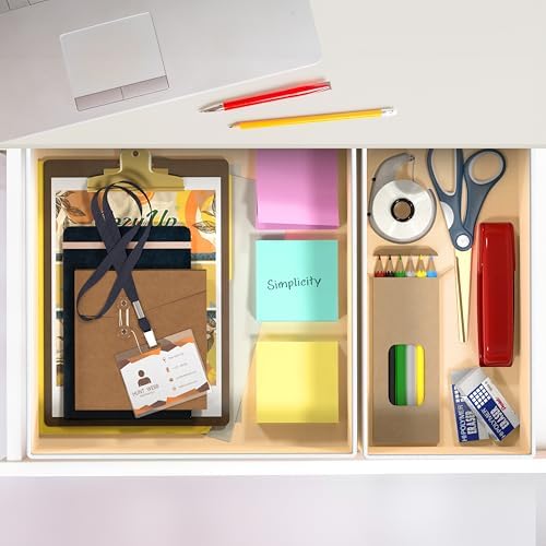 Simple Houseware Foldable Drawer Organizer Stocking Bin, Set of 12, Beige