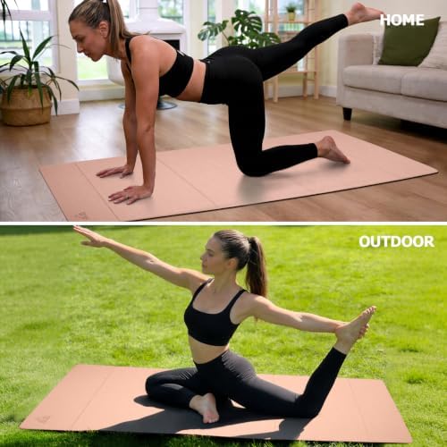 IwIeIaIrI Foldable POE Non Slip Yoga Pilates Mat– 1/4" (6mm) Thick