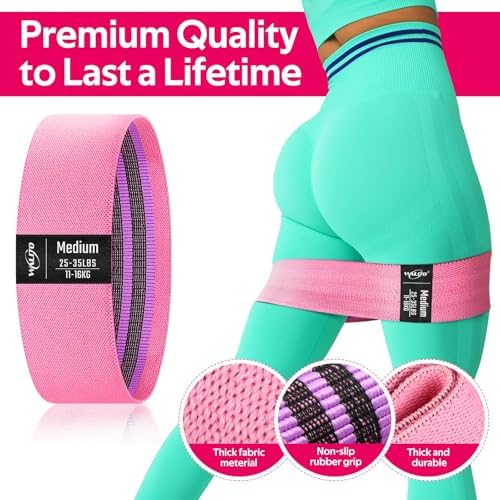 Fabric Resistance Bands for Working Out, Exercise Bands for Glutes and Legs