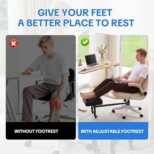 BALAPET Office Chair Footrest Attachment, Adjustable Height & Distance