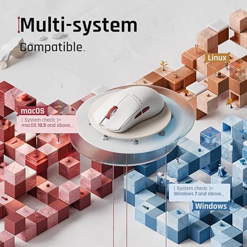 Keychron G4 8K Wireless Mouse Ultra Lightweight, 30K DPI PixArt 3950 Optical Sensor, 2.4G/Bluetooth Up to 130 Hours Battery Life, Ergonomic Design with Customizable Buttons for PC/Mac/Windows - White