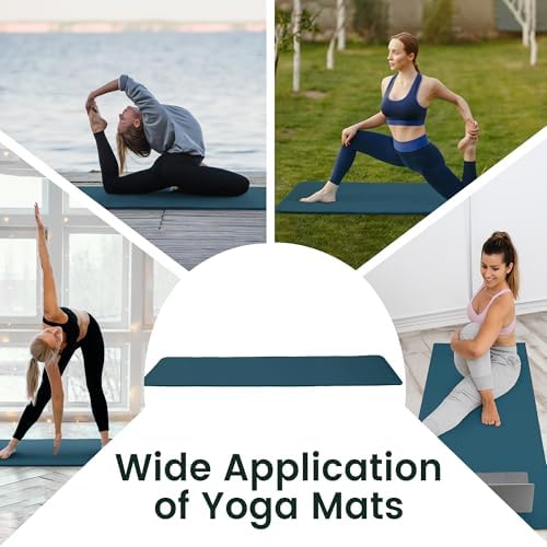 Fitvids 1/2-inch Thick High Density Exercise Yoga Mat with Carrying Strap