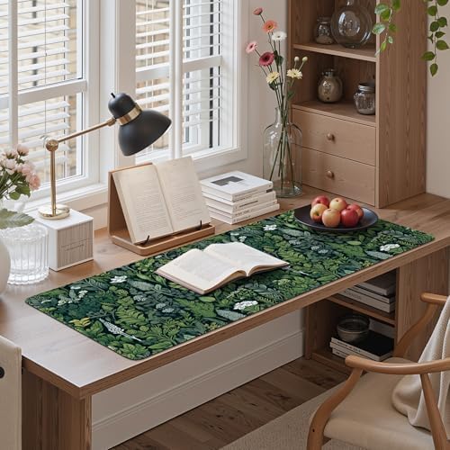 iCasso Desk Mat, Big Desk Pad,XXL Gaming Mouse Pad, Dark Green