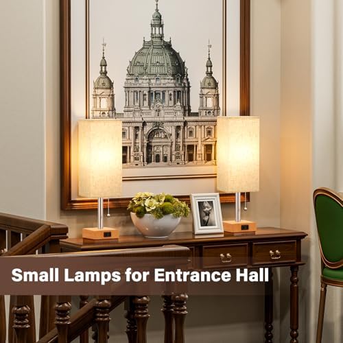 Fenmzee Bedside Lamp for Bedroom Set of 2 - Small Table Lamp for Nightstand