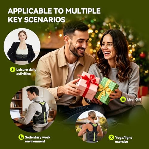 Posture Corrector for Women and Men, Adjustable Full Back Brace Support