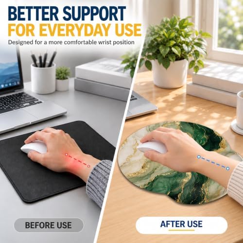 Mouse Pad with Wrist Rest, Keyboard Support and Coaster