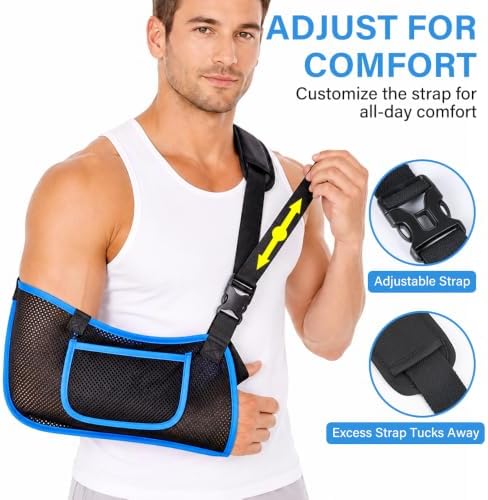 Mesh Shower Arm Sling Shoulder Immobilizer for Shoulder Surgery Recovery