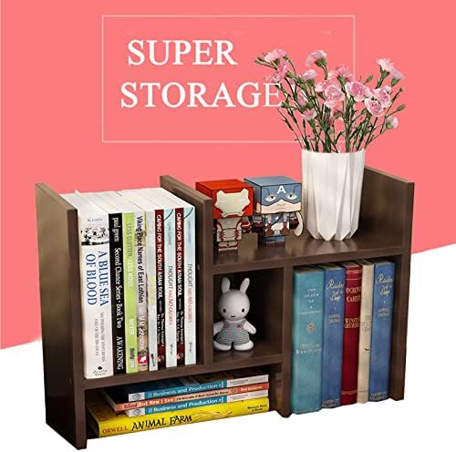 VOVCIG Expandable Wooden Storage Shelf, 5-Tier Adjustable Desktop Organizer