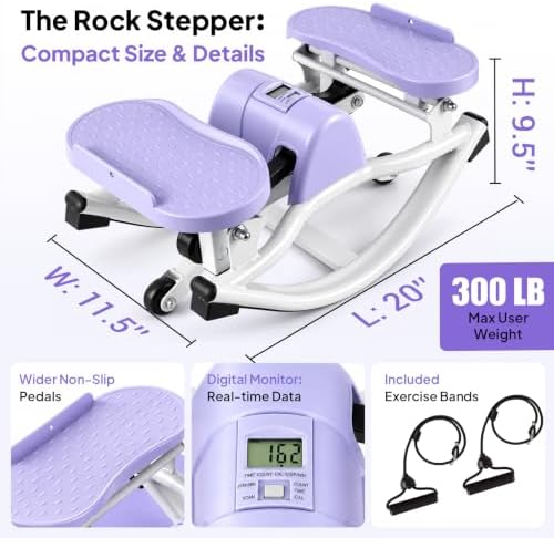 Rock Stepper Side to Side, 300 LBS Capacity, Side Stepper Exercise at Home