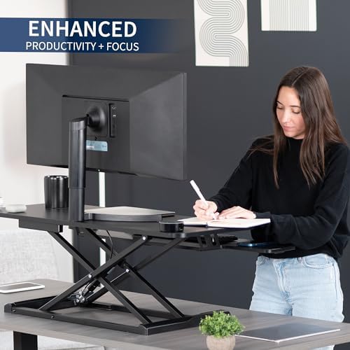 VIVO Black 42 in Standing Desk Converter, DESK-V042KB