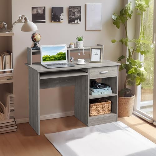 Karl home Computer Desk Study Writing Desk, Grey